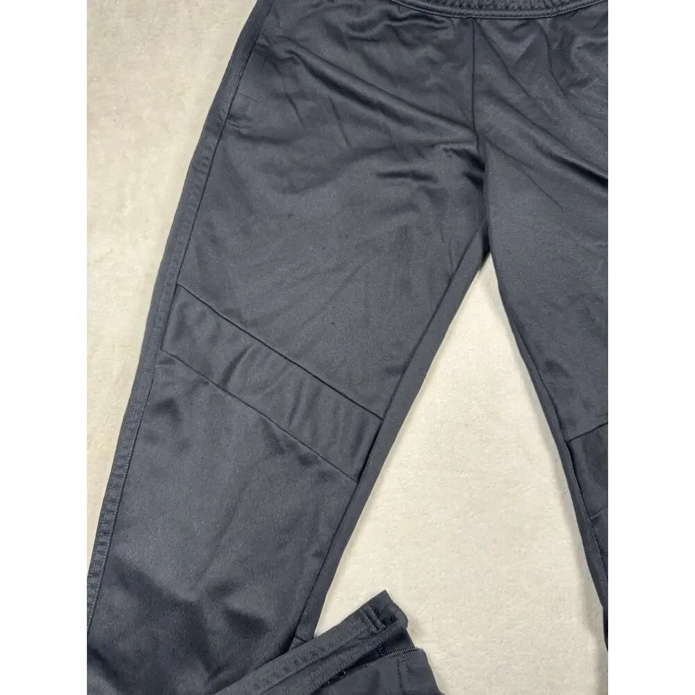 Adidas Men’s Medium Black Athletic Track Pants Zip Ankle Tapered Joggers